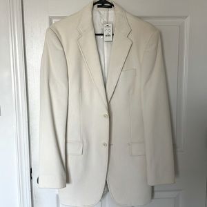Express Mens Cream Corduroy Blazer